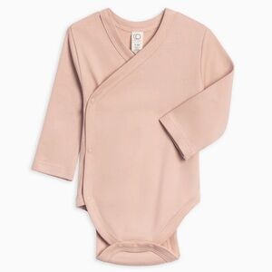 Kimono bodysuit in blush colored organics